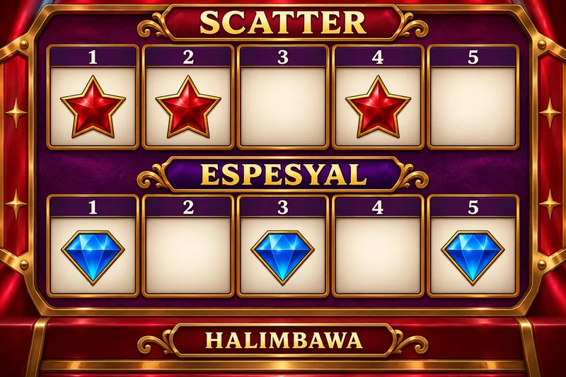Hypothetical record explanation: Joker's Jewels Wild. Instant Scatter award and distinct Special-Scatter reel-position rule; not assumed free-spin entry. Not actual provider screenshot.
